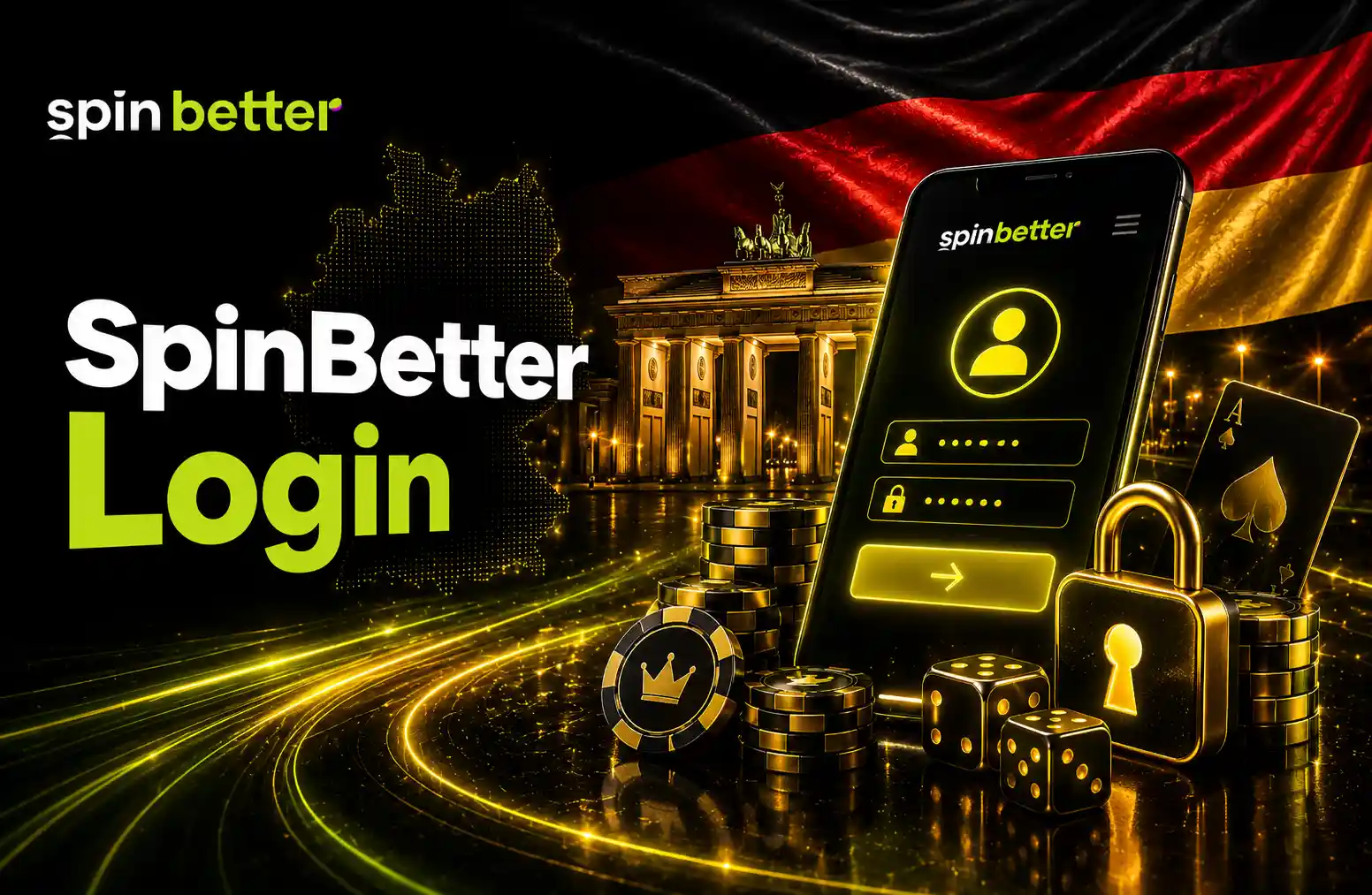 SpinBetter Login und Anmeldung zum Konto in Deutschland